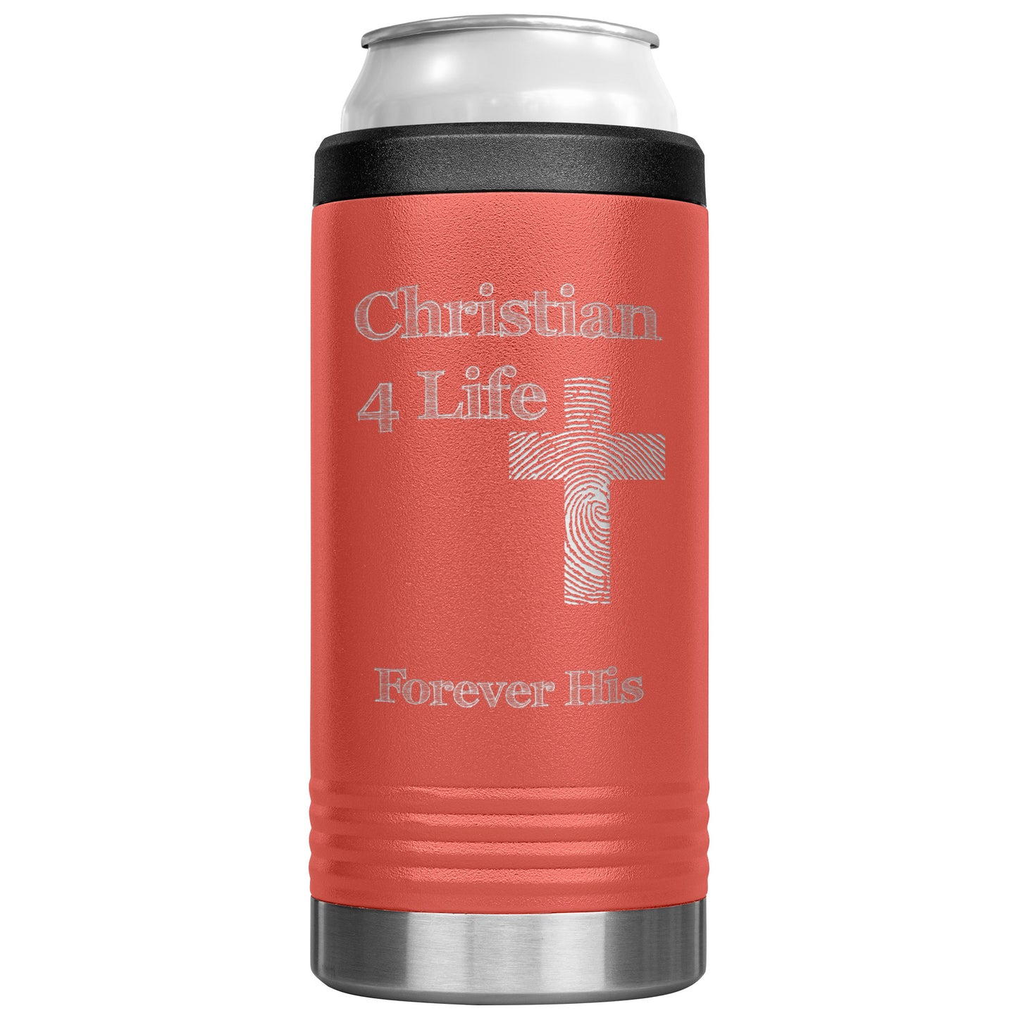 Christian4Life 12oz Cozie Insulated Tumbler Stainless Steel - Coral - Tumblers