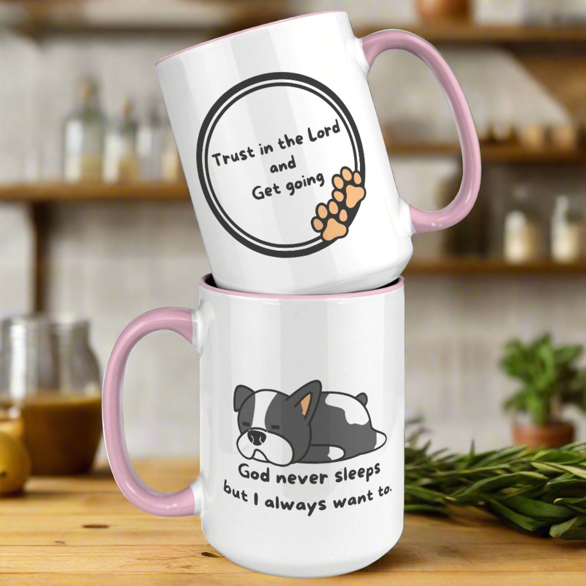 ’God never sleeps but I always want to’ 15oz Mug - inside color schemes - Mug