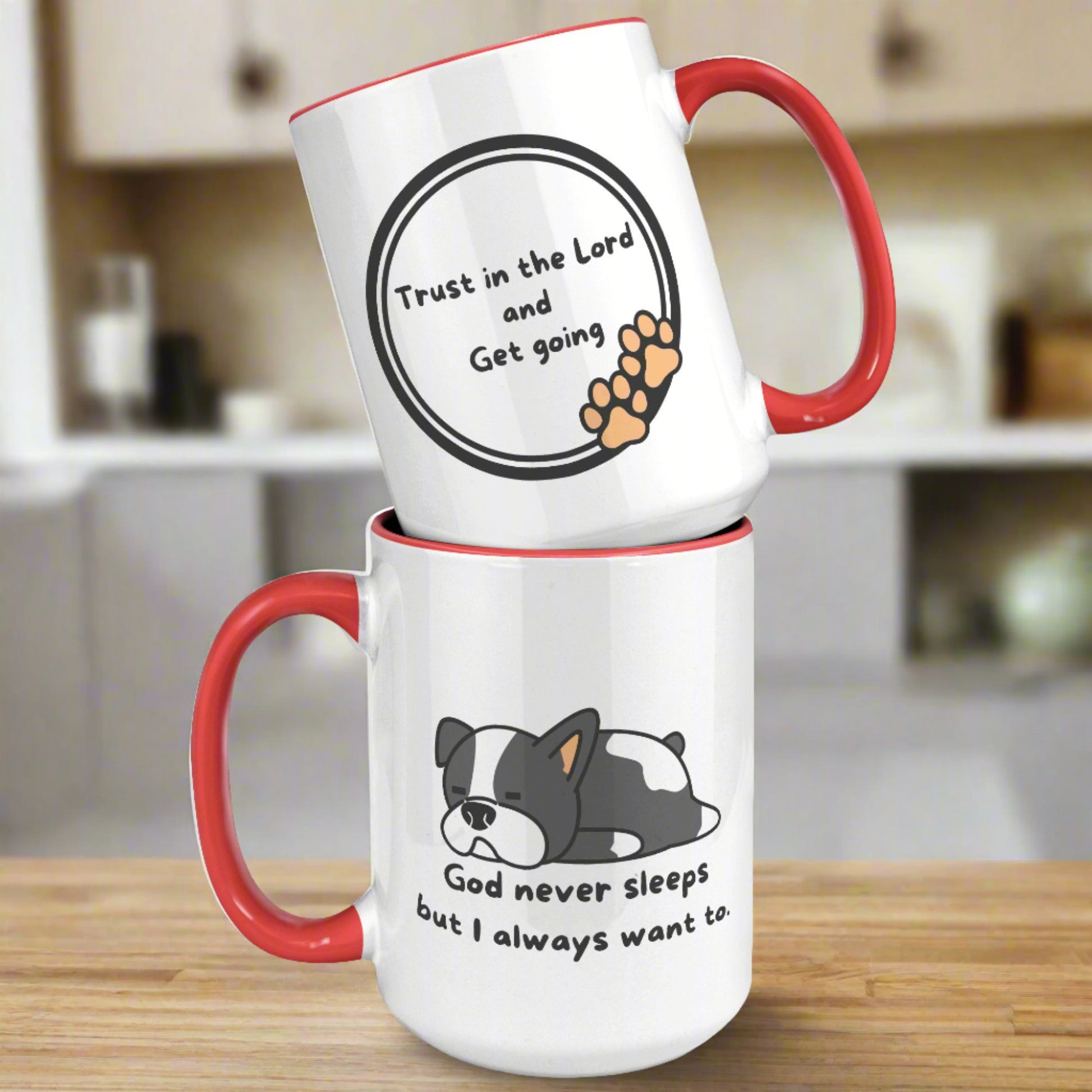 ’God never sleeps but I always want to’ 15oz Mug - inside color schemes - Mug