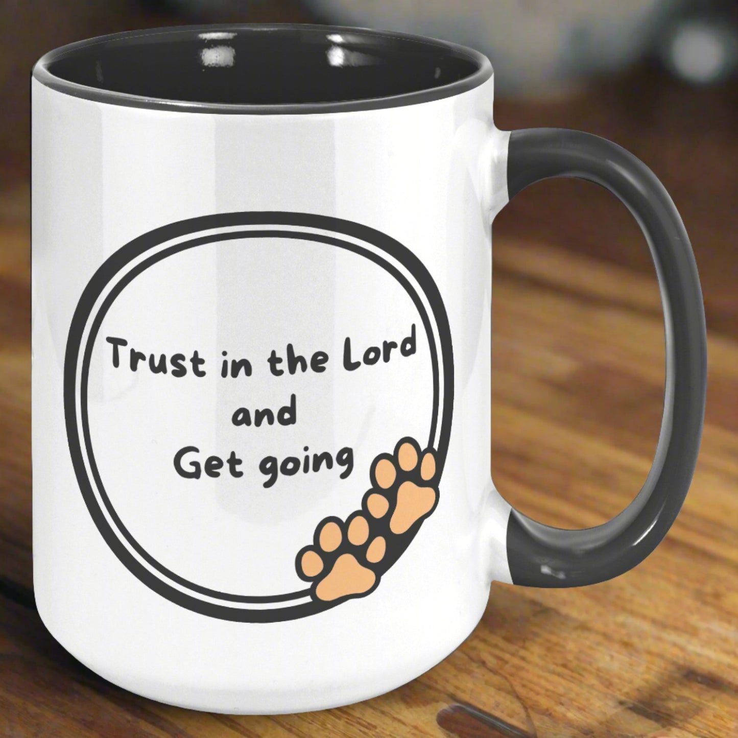 ’God never sleeps but I always want to’ 15oz Mug - inside color schemes - Black - Mug
