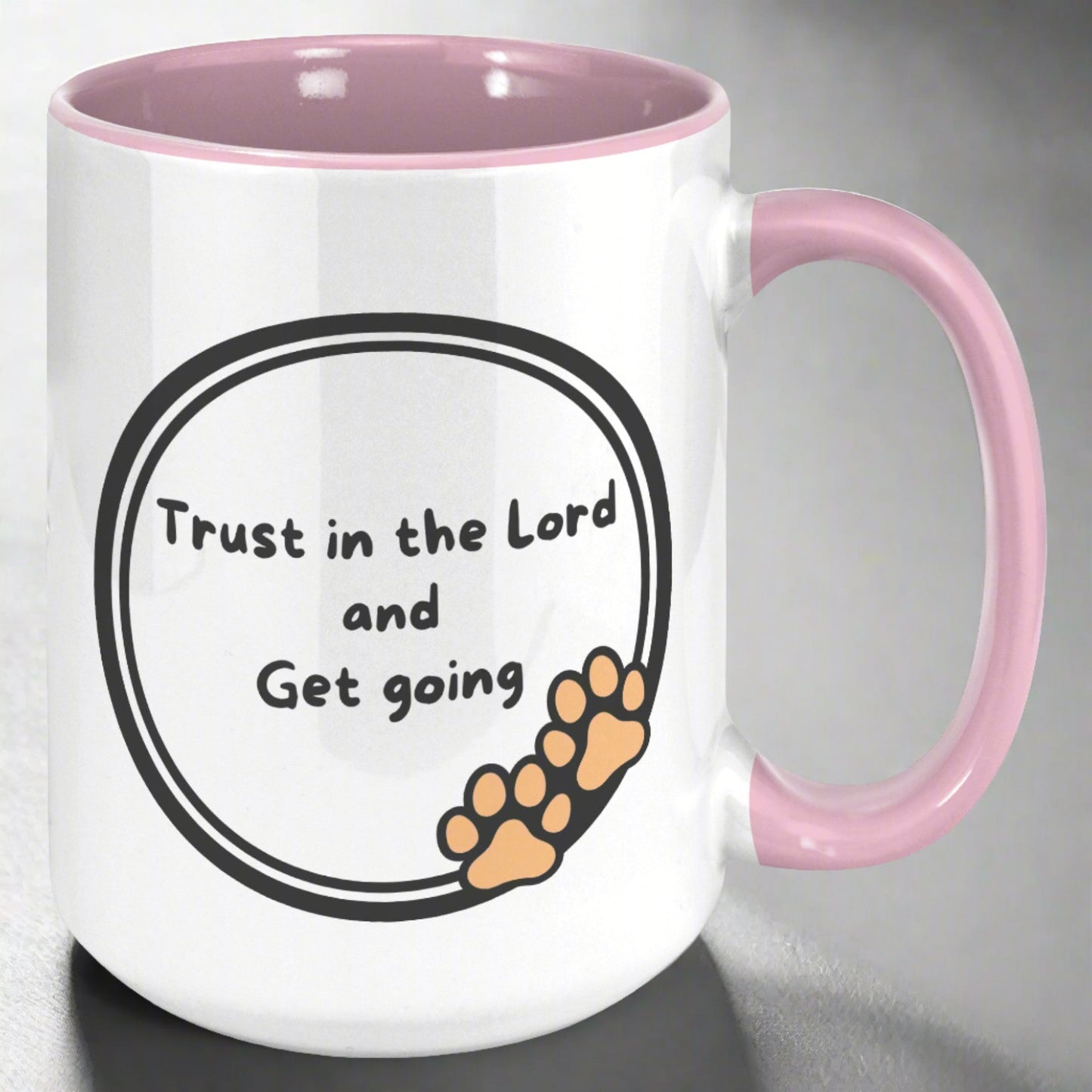 ’God never sleeps but I always want to’ 15oz Mug - inside color schemes - Pink - Mug