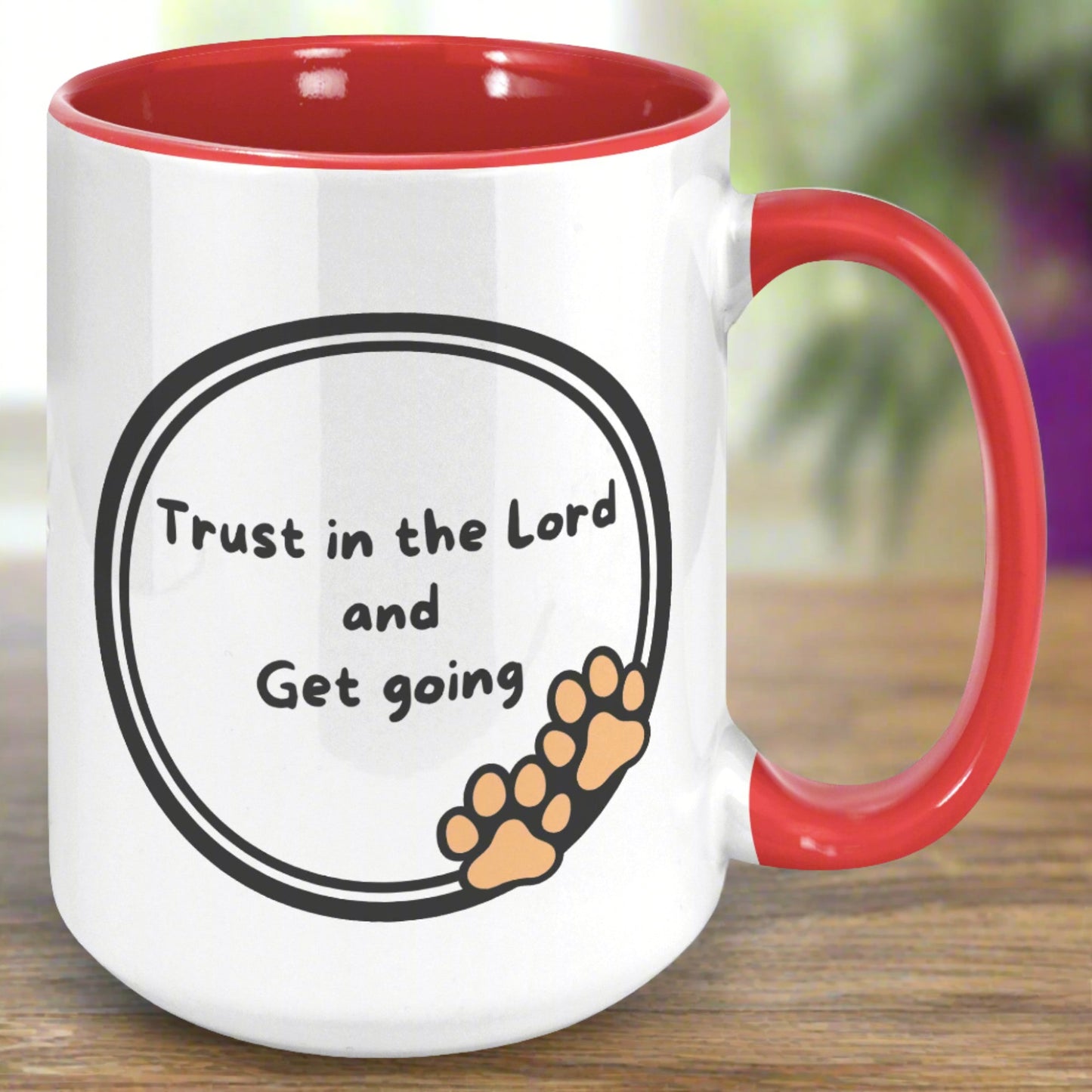 ’God never sleeps but I always want to’ 15oz Mug - inside color schemes - Red - Mug