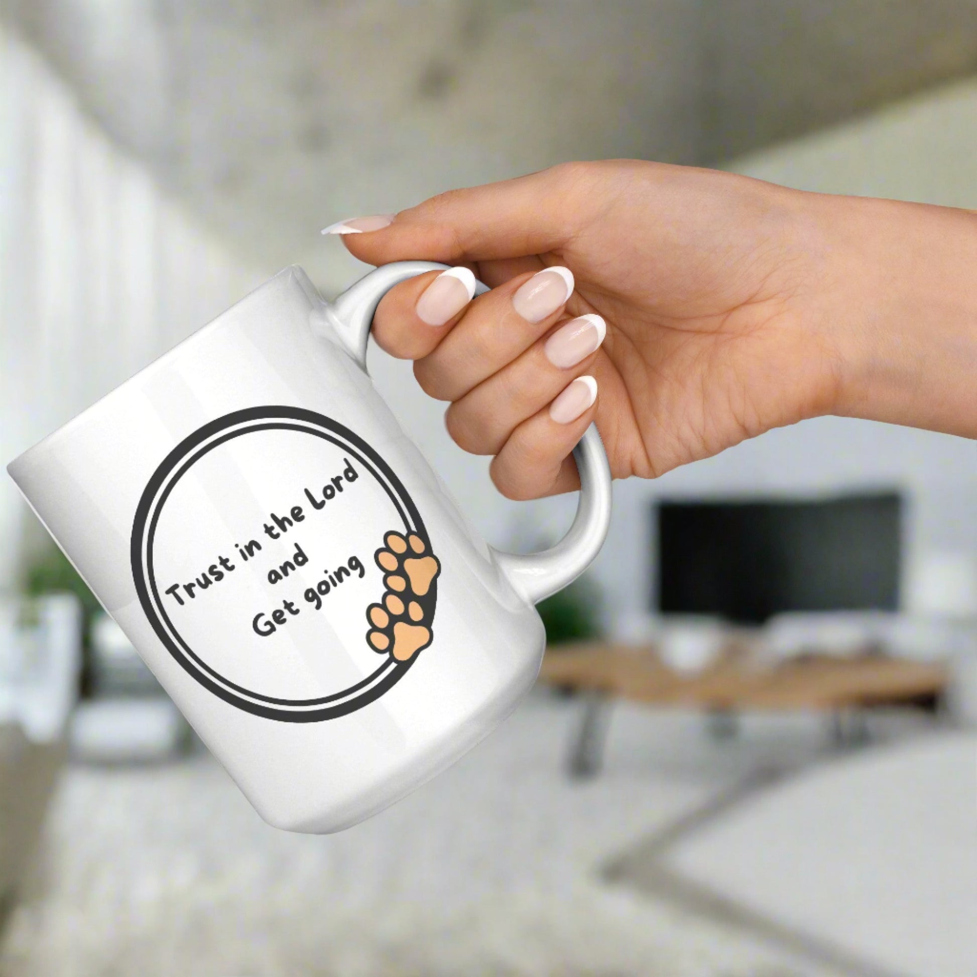’God never sleeps but I always want to’ 15oz Mug - inside color schemes - White - Mug