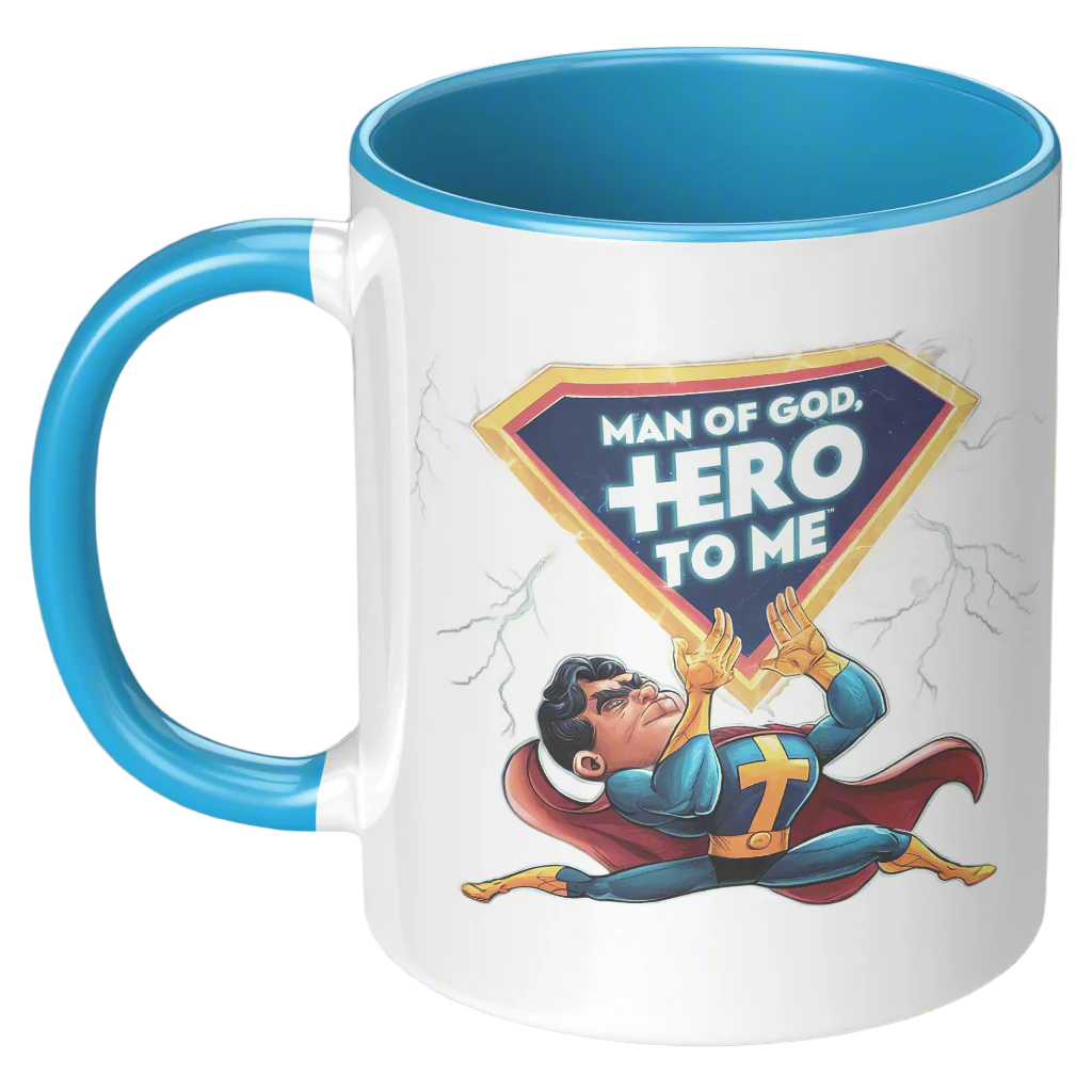 Christian Mug ’Man of God Hero to me’ A Gift for the God-Fearing Hero in Your Life - Mug