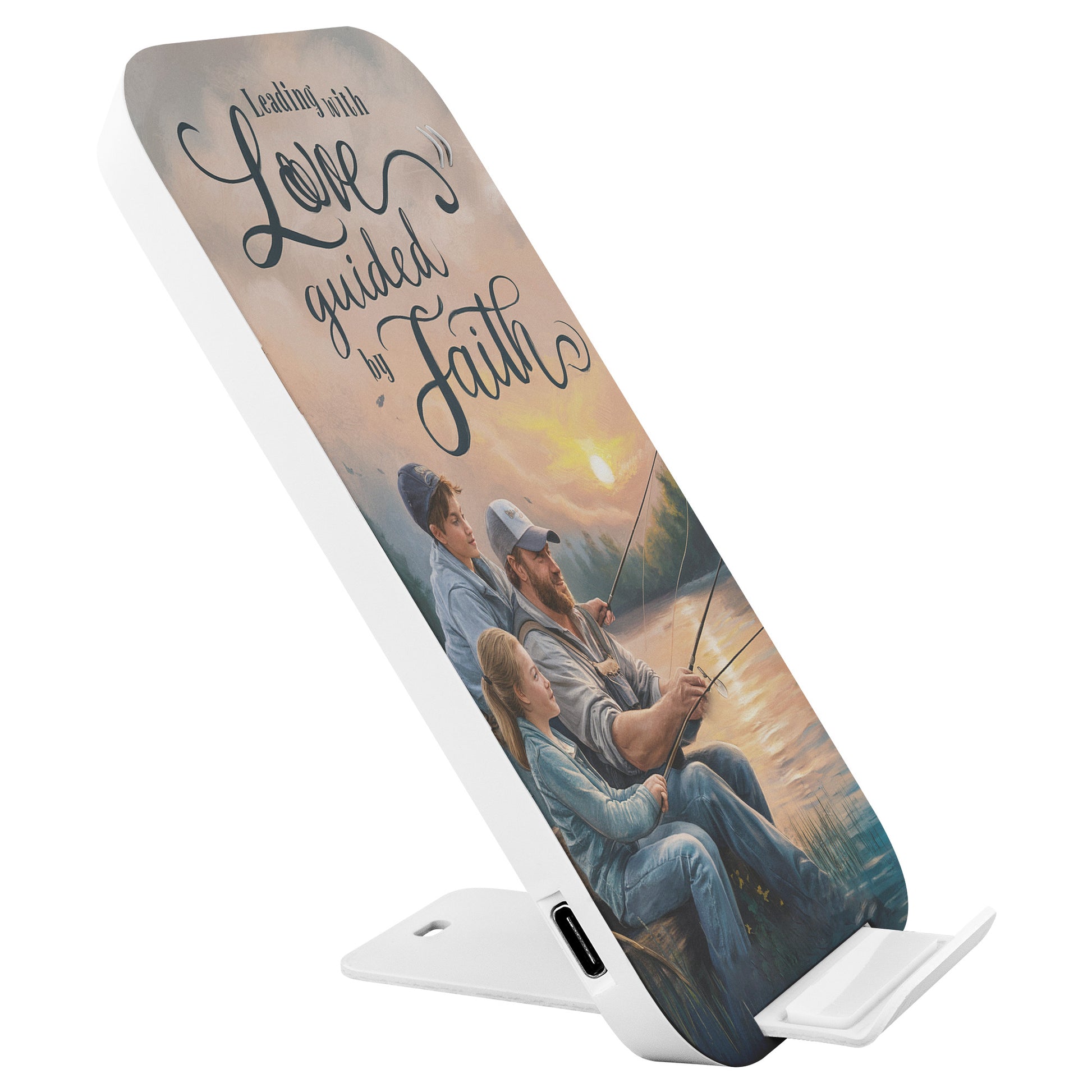 Christian Wireless Charging Stand ’Leading with Love Guided by Faith’ - Accessories
