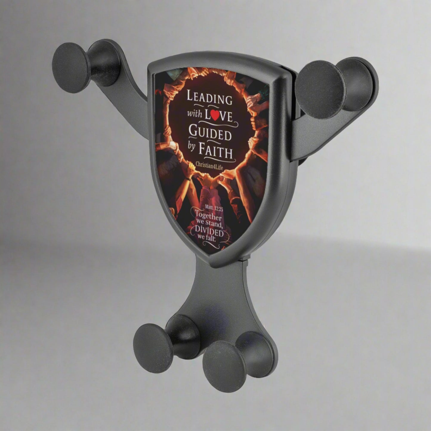 Christian wireless car charger ’Leading with Love Guided by Faith’ - Together - Accessories