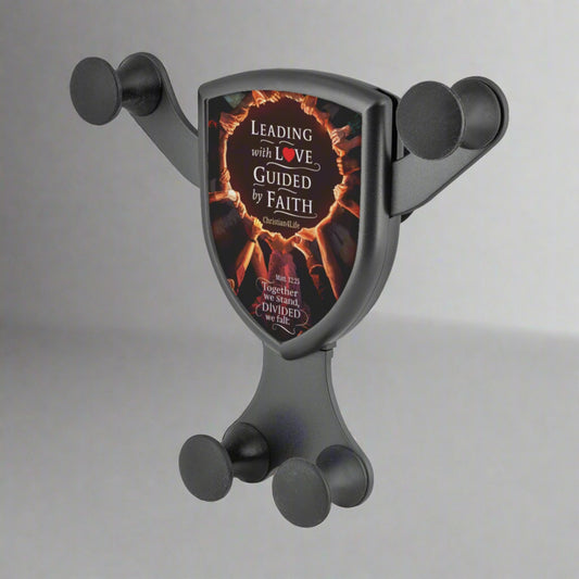Christian wireless car charger ’Leading with Love Guided by Faith’ - Together - Accessories