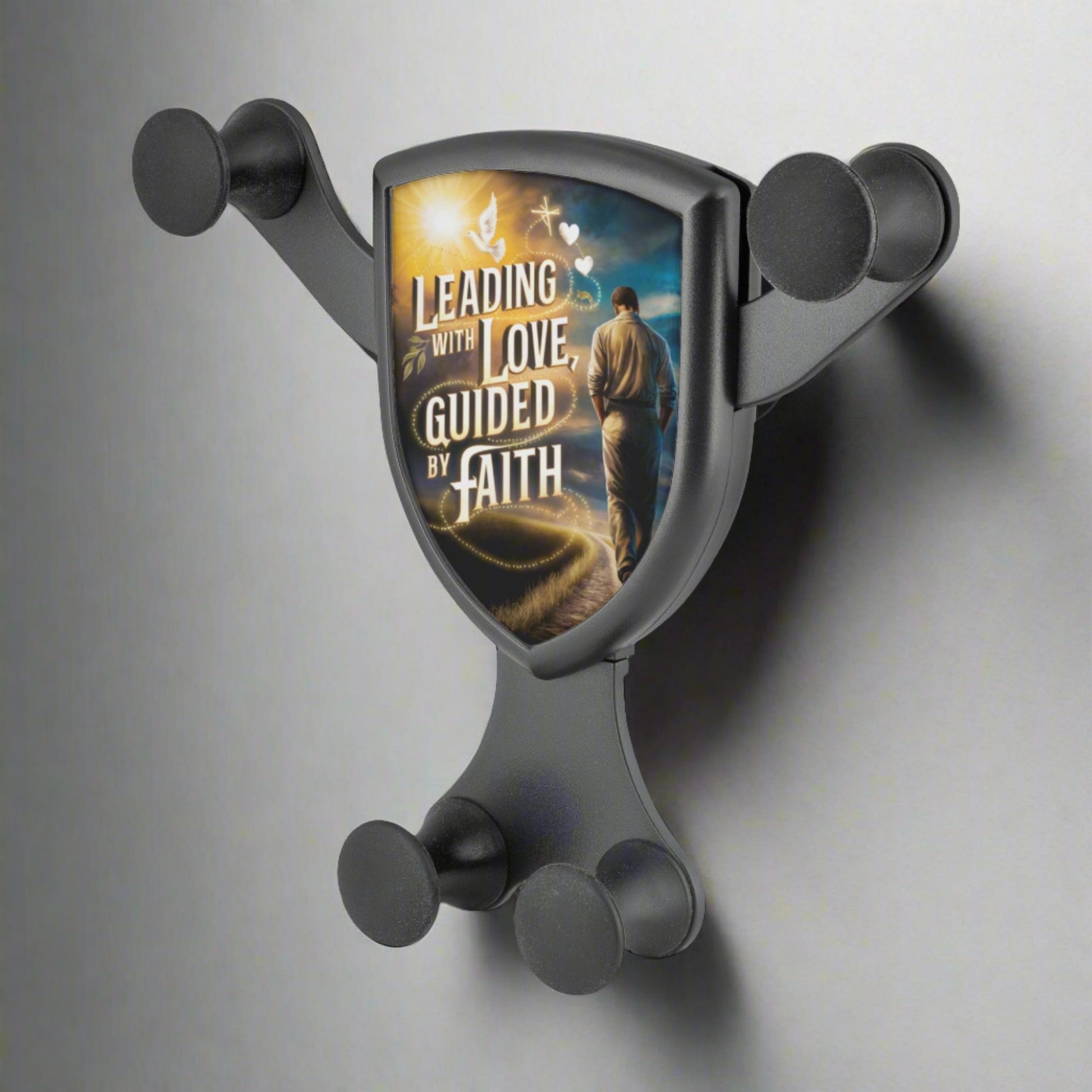 Christian wireless car charger ’Leading with Love Guided by Faith’ - Accessories