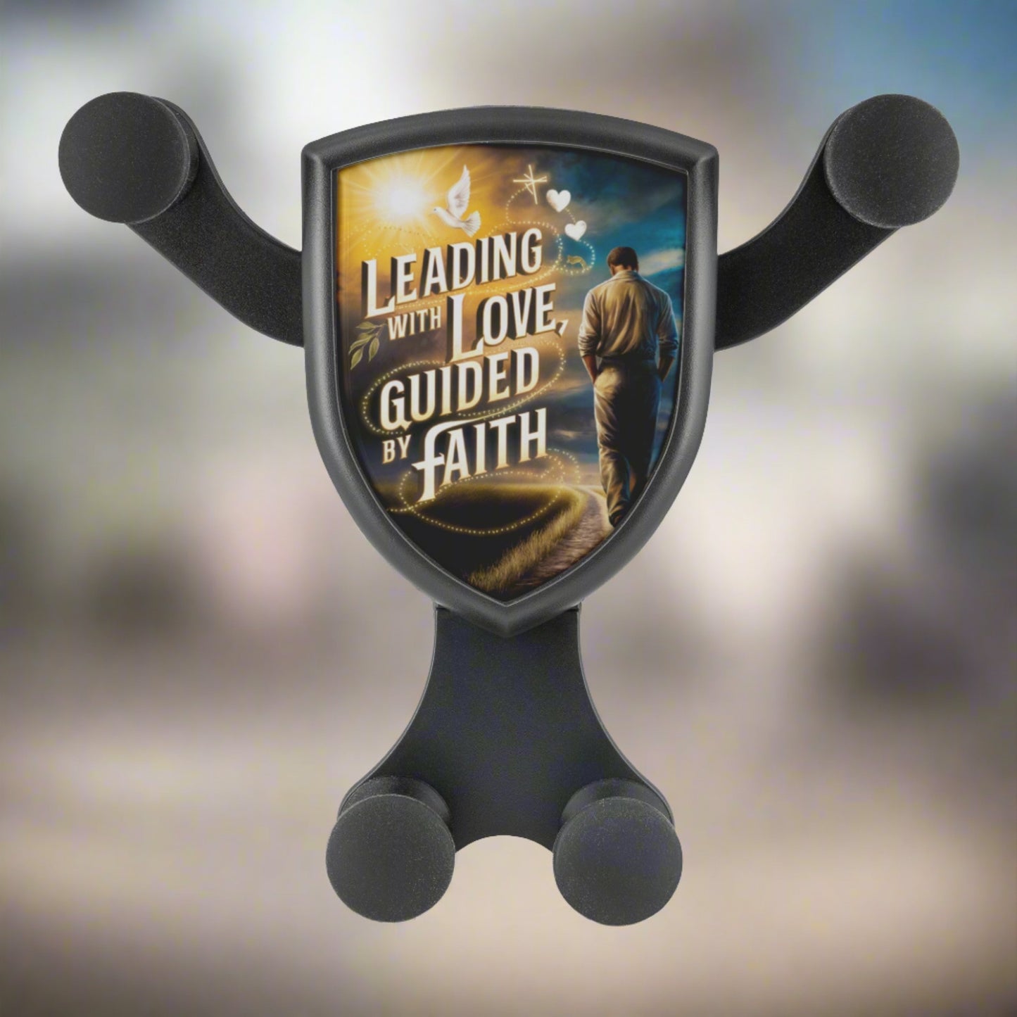 Christian wireless car charger ’Leading with Love Guided by Faith’ - Accessories