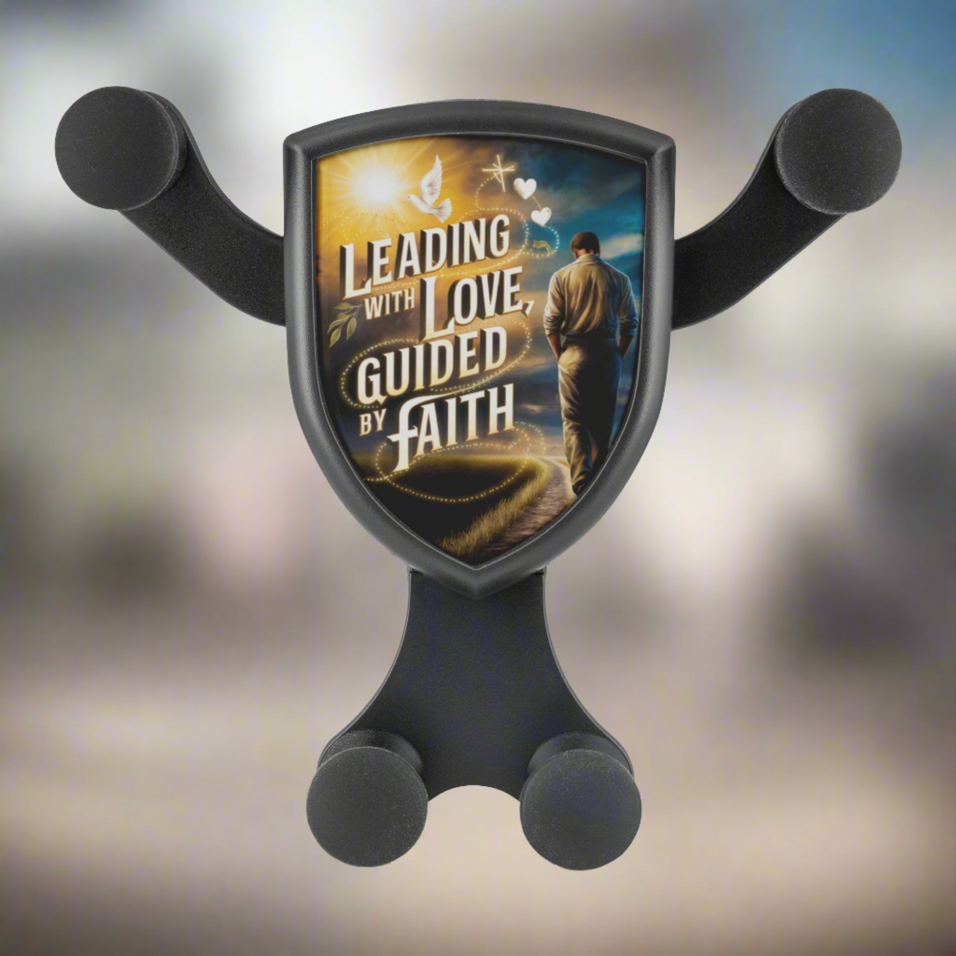 Christian wireless car charger ’Leading with Love Guided by Faith’ - Accessories