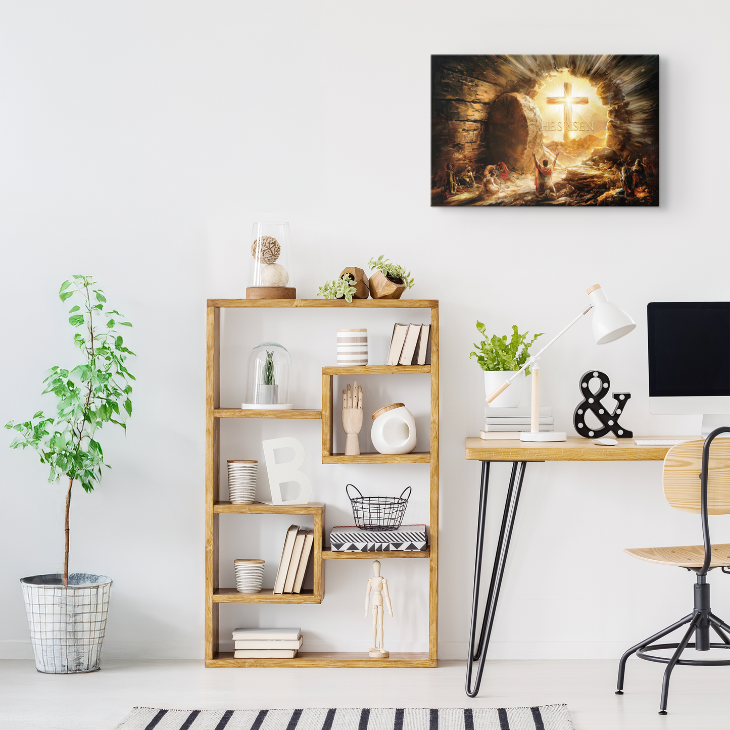 He Is Risen - Gallery Wrapped Canvas - Jesus Resurrection, Christian Easter Wall Art