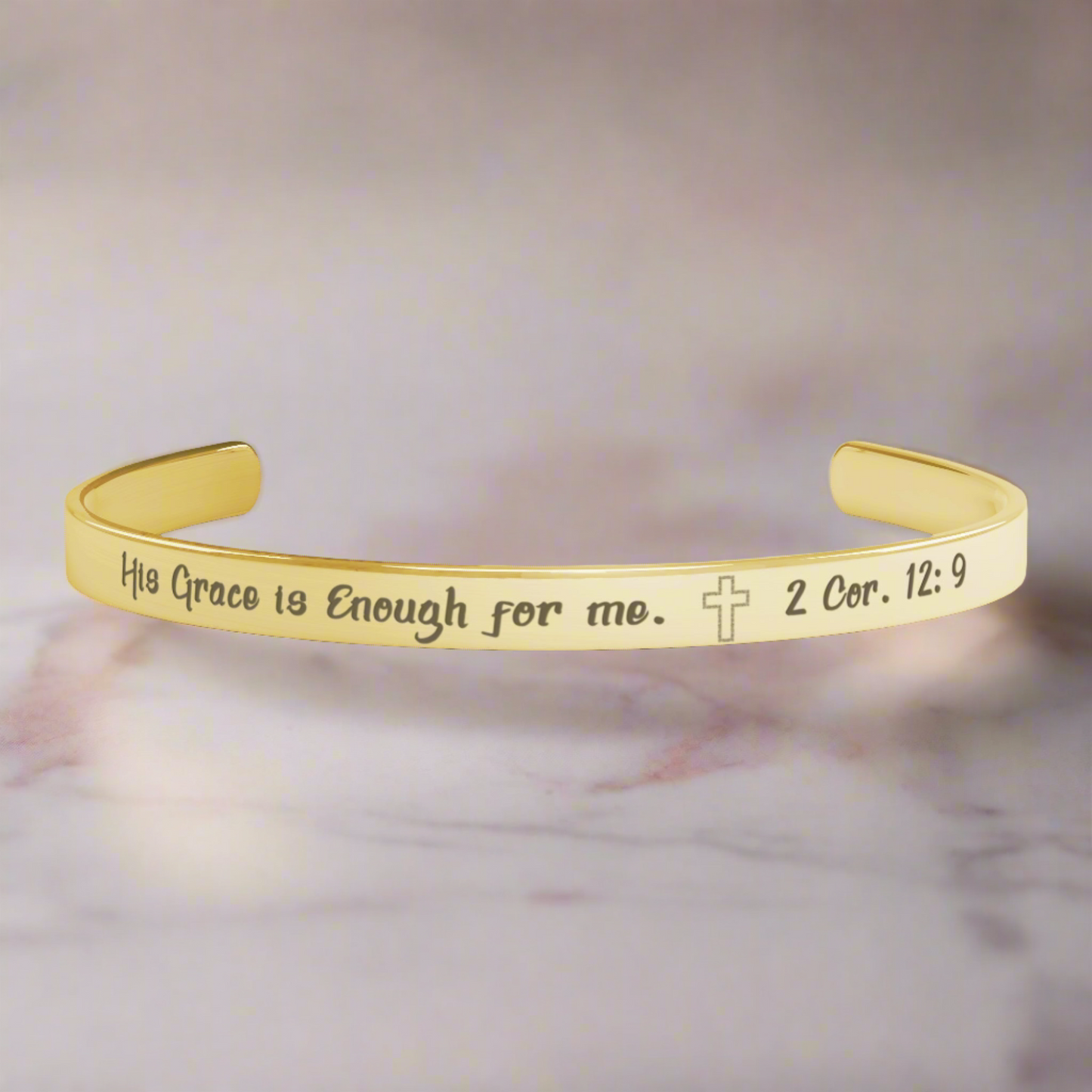 His Grace is Enough for me Christian bracelet - Jewelry