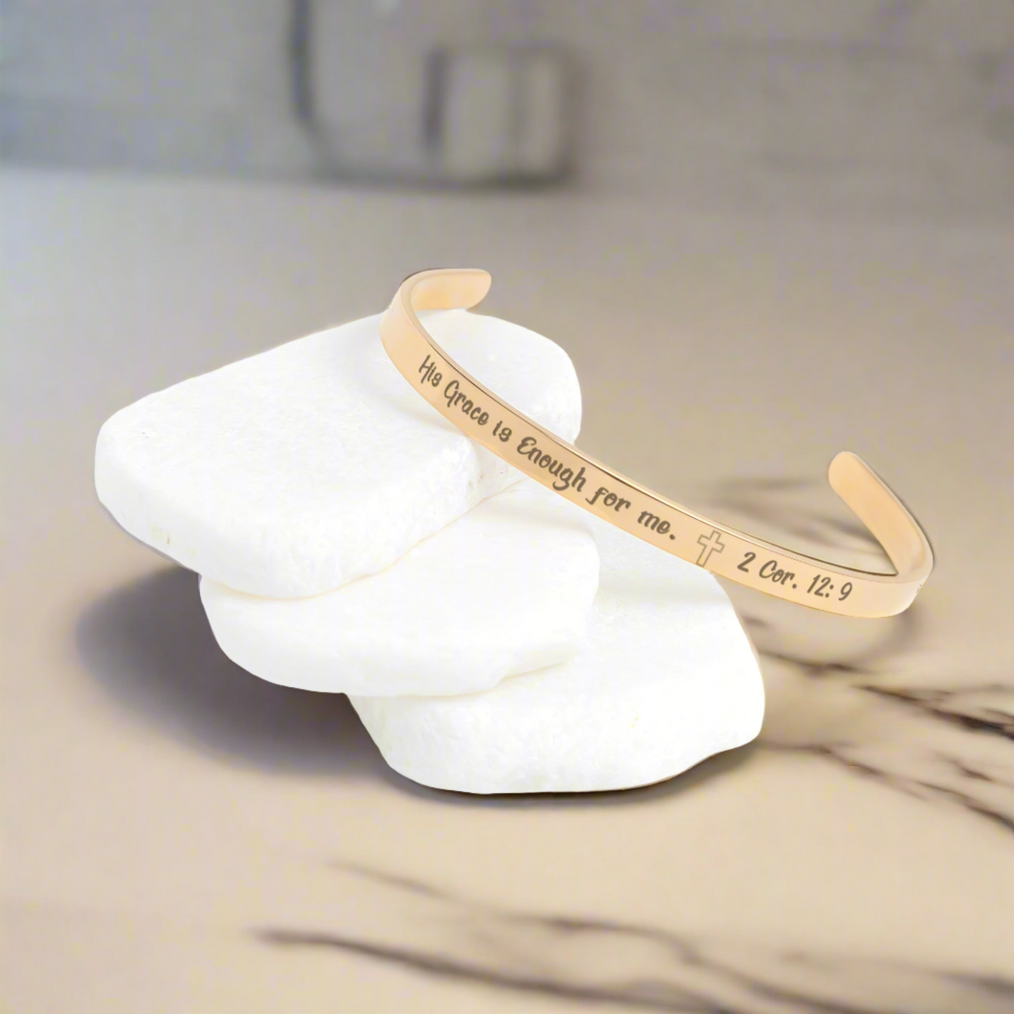 His Grace is Enough for me Christian bracelet - Jewelry