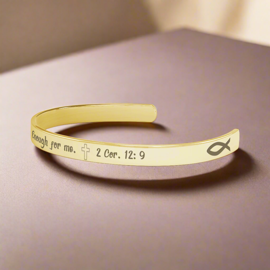 His Grace is Enough for me Christian bracelet - Jewelry