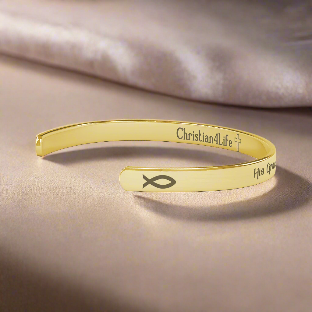His Grace is Enough for me Christian bracelet - Jewelry