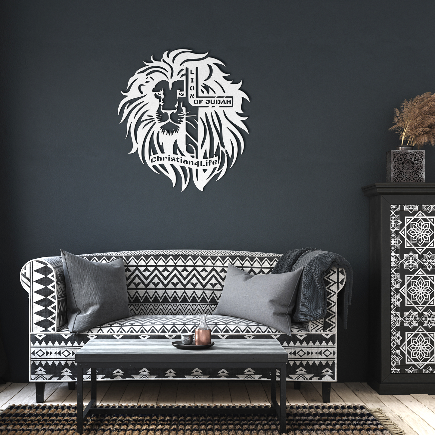 Lion_of_Judah_-_Lion_and_Cross_Christia_White_Dark_Living_Room_Mockup.png