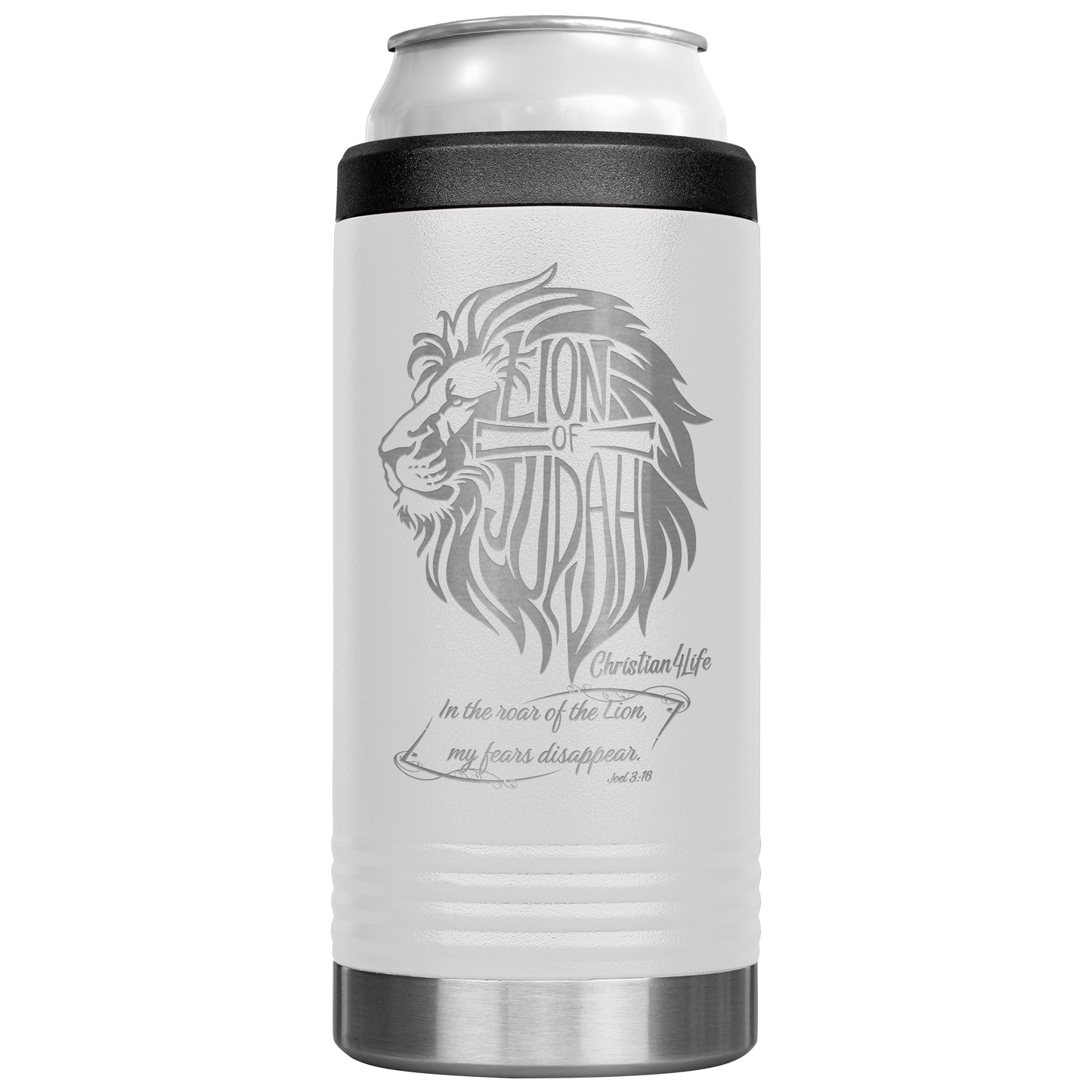 Lion_of_Judah_12oz_coozie_-_stainless_st_12oz_Koozie_Main_White_Mockup.png