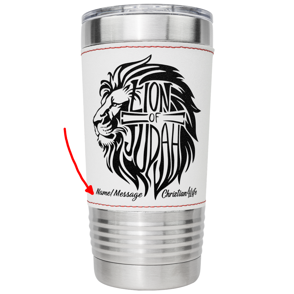 Lion of Judah 20oz Insulated Baseball Tumbler - Christian Tumbler (optional personalized name or Message)