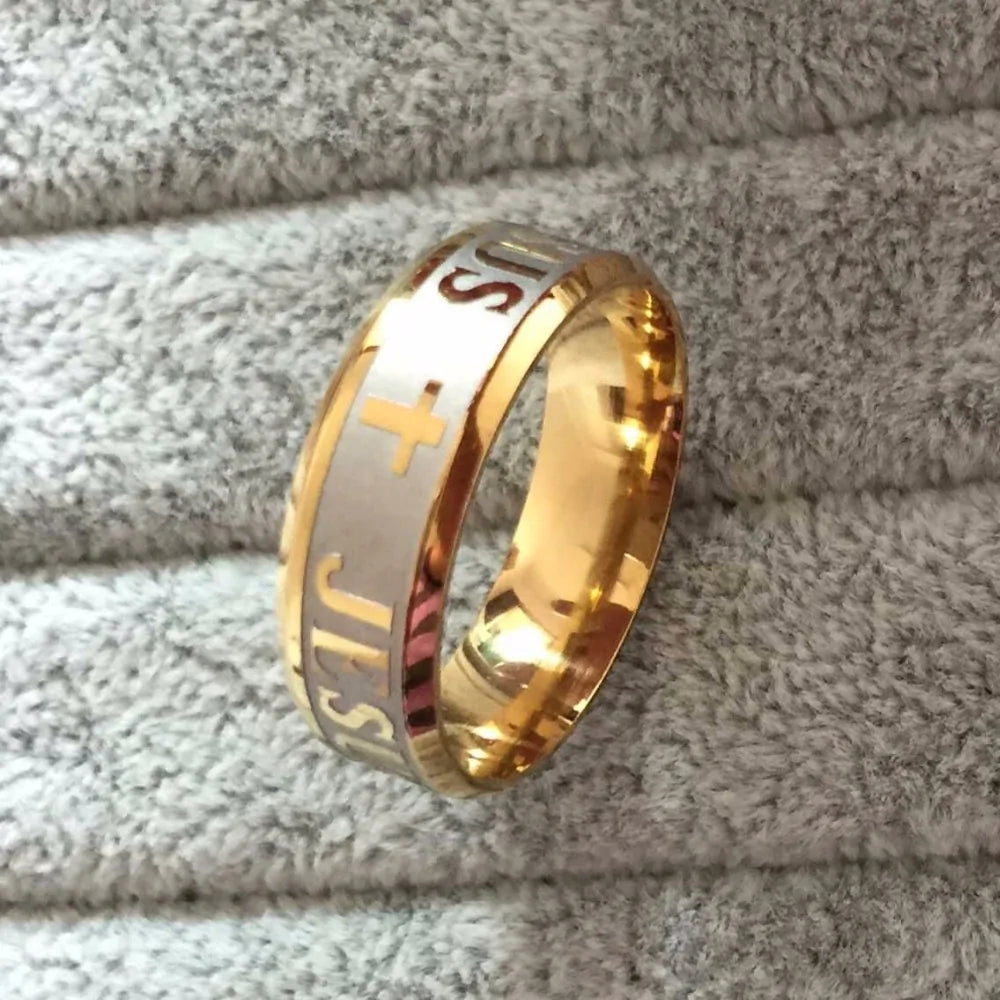 Jesus Cross Ring - Gold / 6 - Jewelry