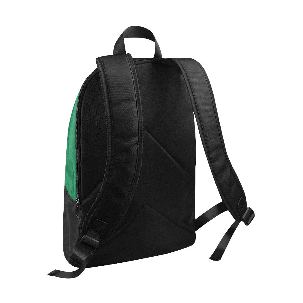 "Jesus Has My Back" Christian Backpack-Black Side Accent (Choose Green or Blue shades)
