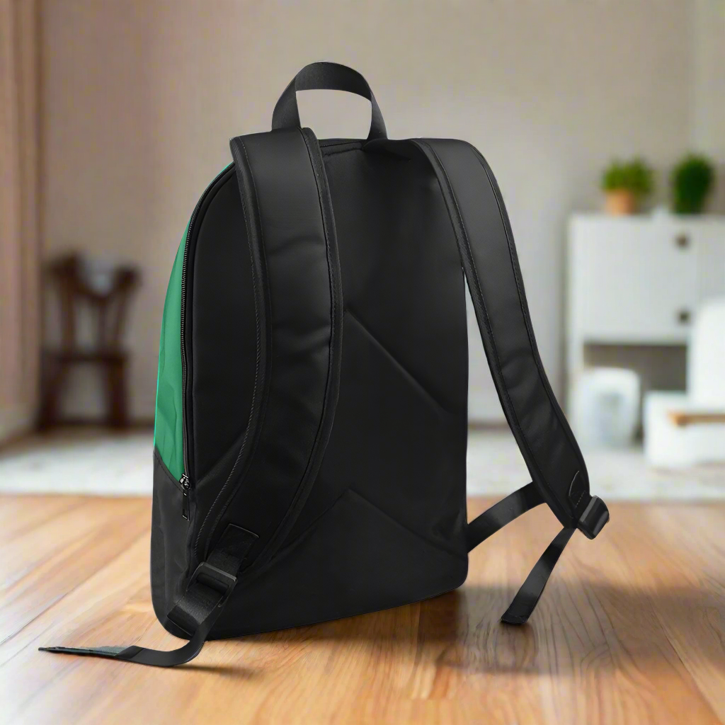 "Jesus Has My Back" Christian Backpack-Black Side Accent (Choose Green or Blue shades)