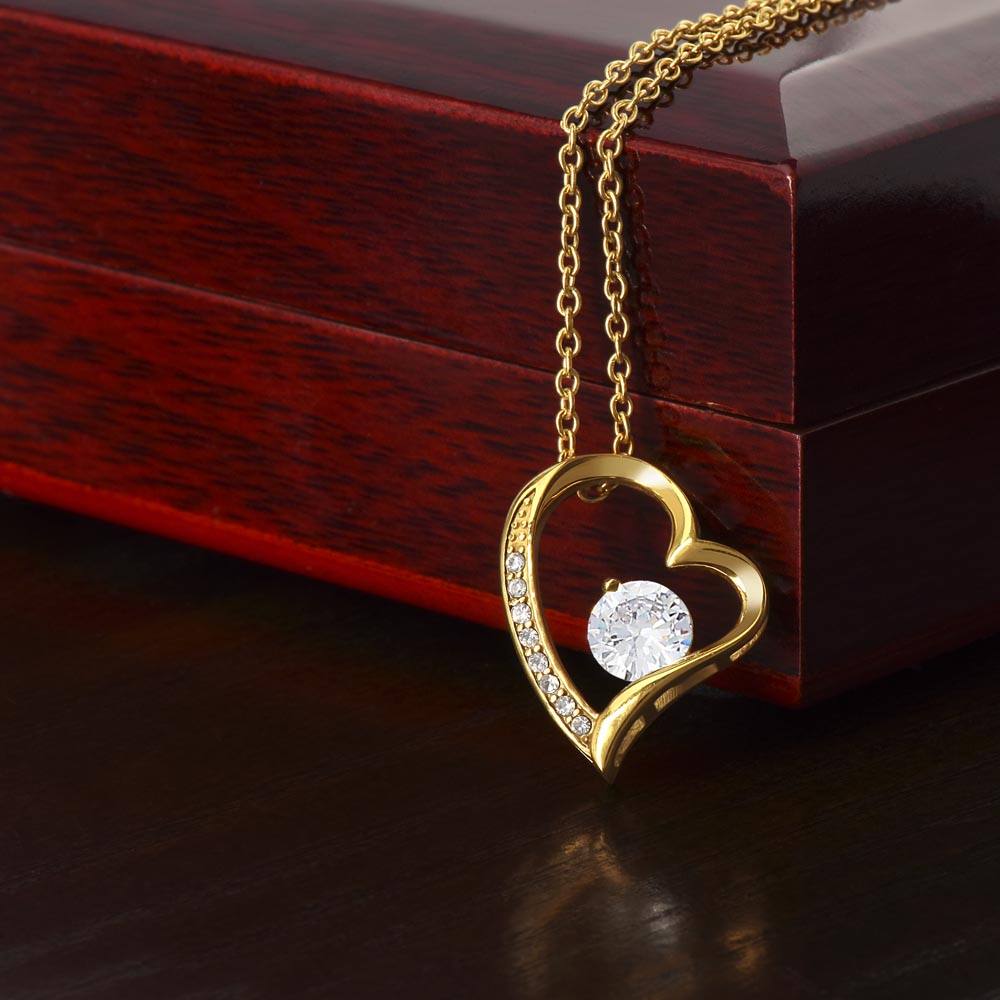 Forever Love Necklace with Christmas insert and optional custom message - Jewelry