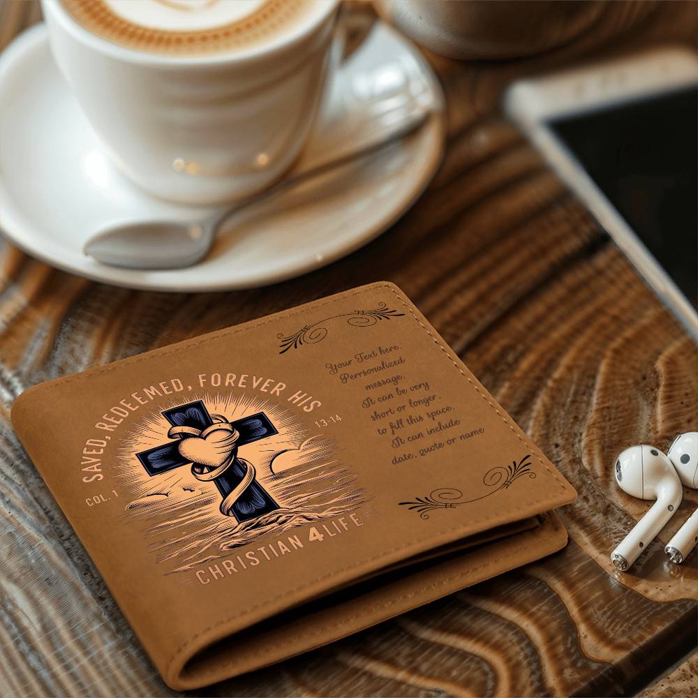 Personalized ’Saved Redeemed Forever His’ Christian Wallet - Jewelry
