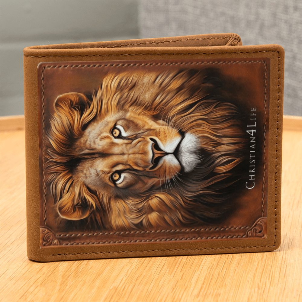 Lion of Judah Christian4Life Graphic Leather Wallet