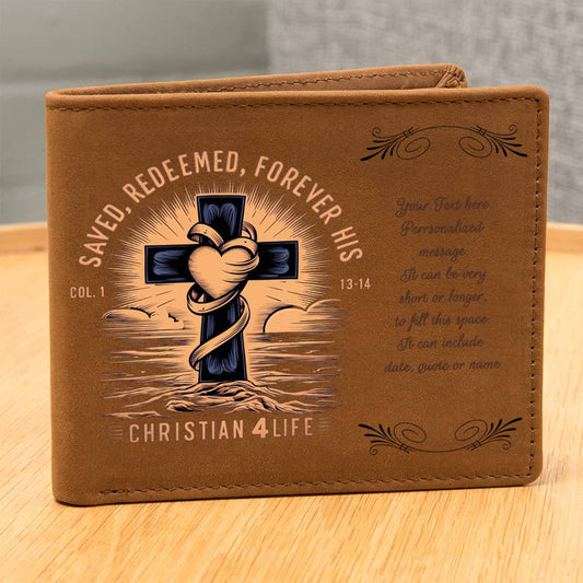 Personalized ’Saved Redeemed Forever His’ Christian Wallet - Jewelry