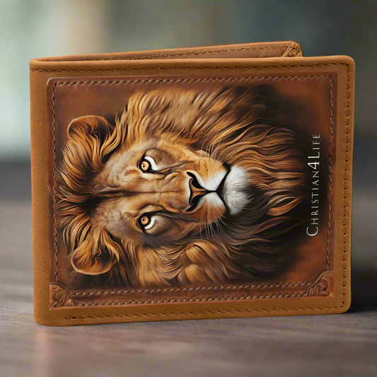 Lion of Judah Christian4Life Graphic Leather Wallet