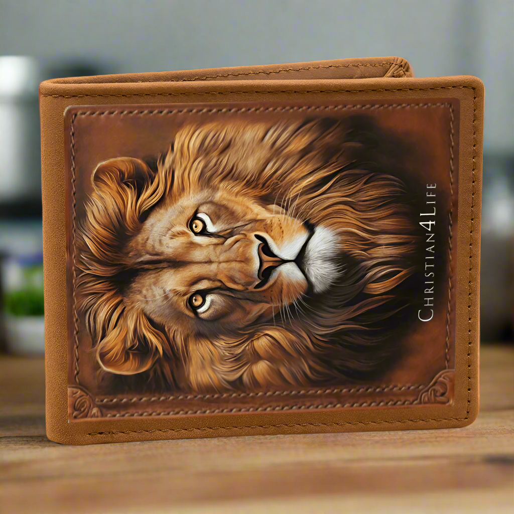 Lion of Judah Christian4Life Graphic Leather Wallet