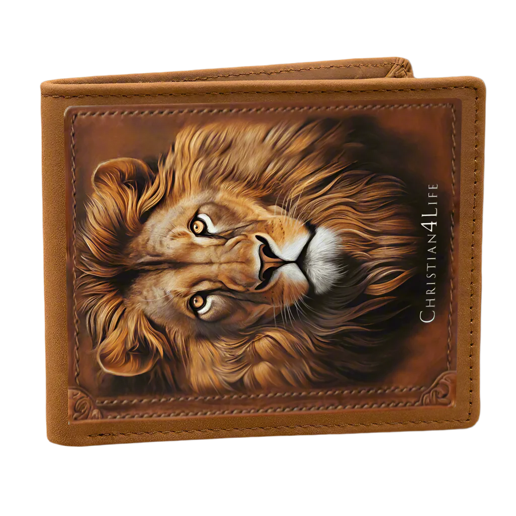 Lion of Judah Christian4Life Graphic Leather Wallet