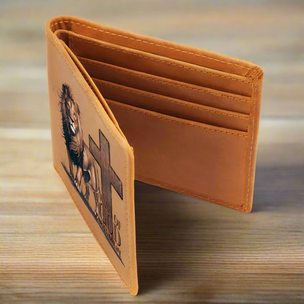 Lion of Judah - Man of God Christian Leather Wallet
