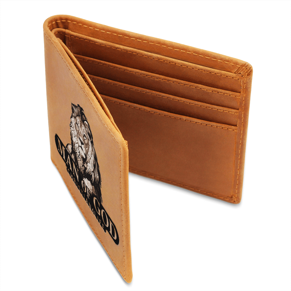 Man of God - Lion of Judah - Christian4Life leather wallet - Christian Gift for Men