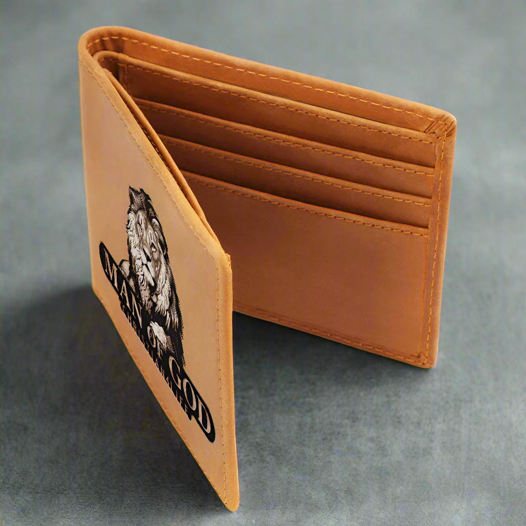 Man of God - Lion of Judah - Christian4Life leather wallet - Christian Gift for Men