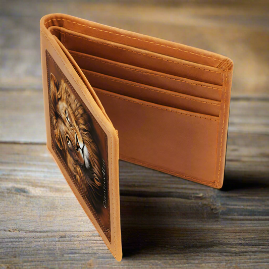 Lion of Judah Christian4Life Graphic Leather Wallet