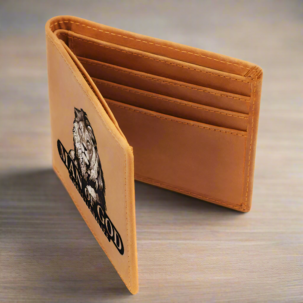 Man of God - Lion of Judah - Christian4Life leather wallet - Christian Gift for Men