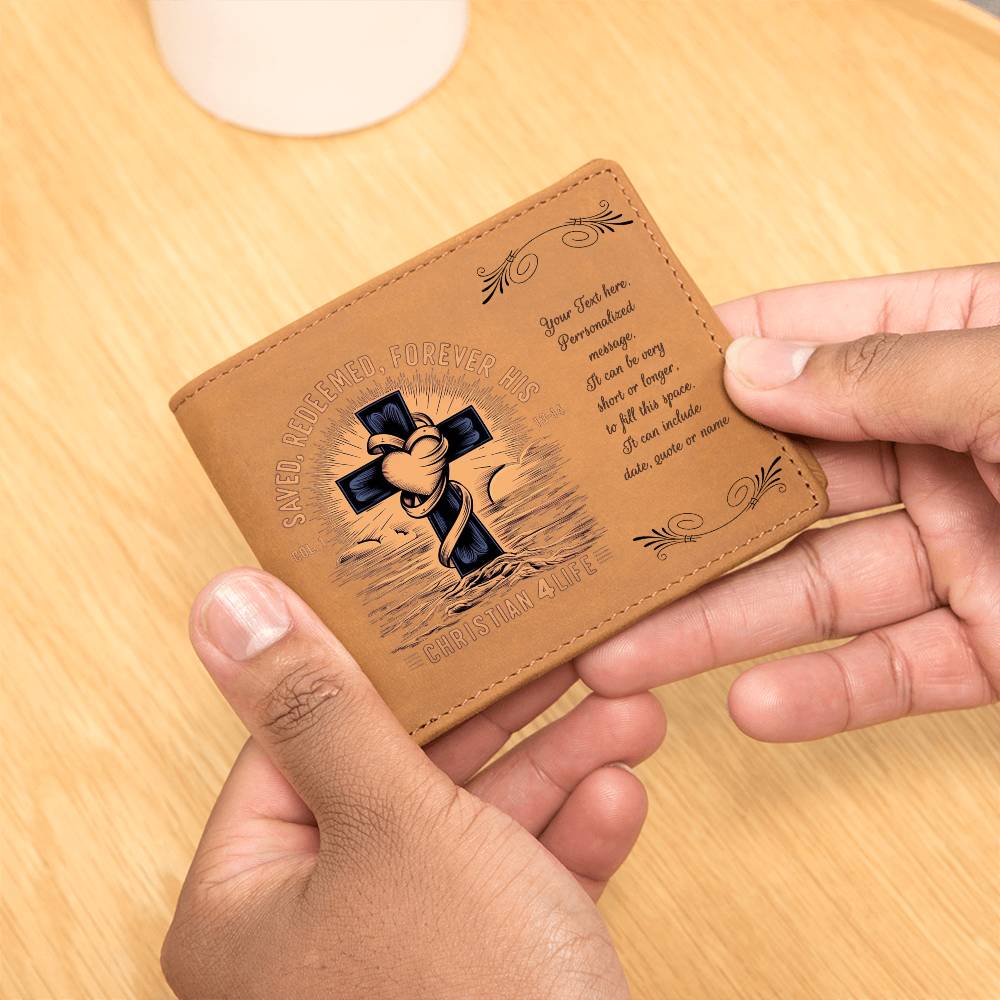 Personalized ’Saved Redeemed Forever His’ Christian Wallet - Jewelry