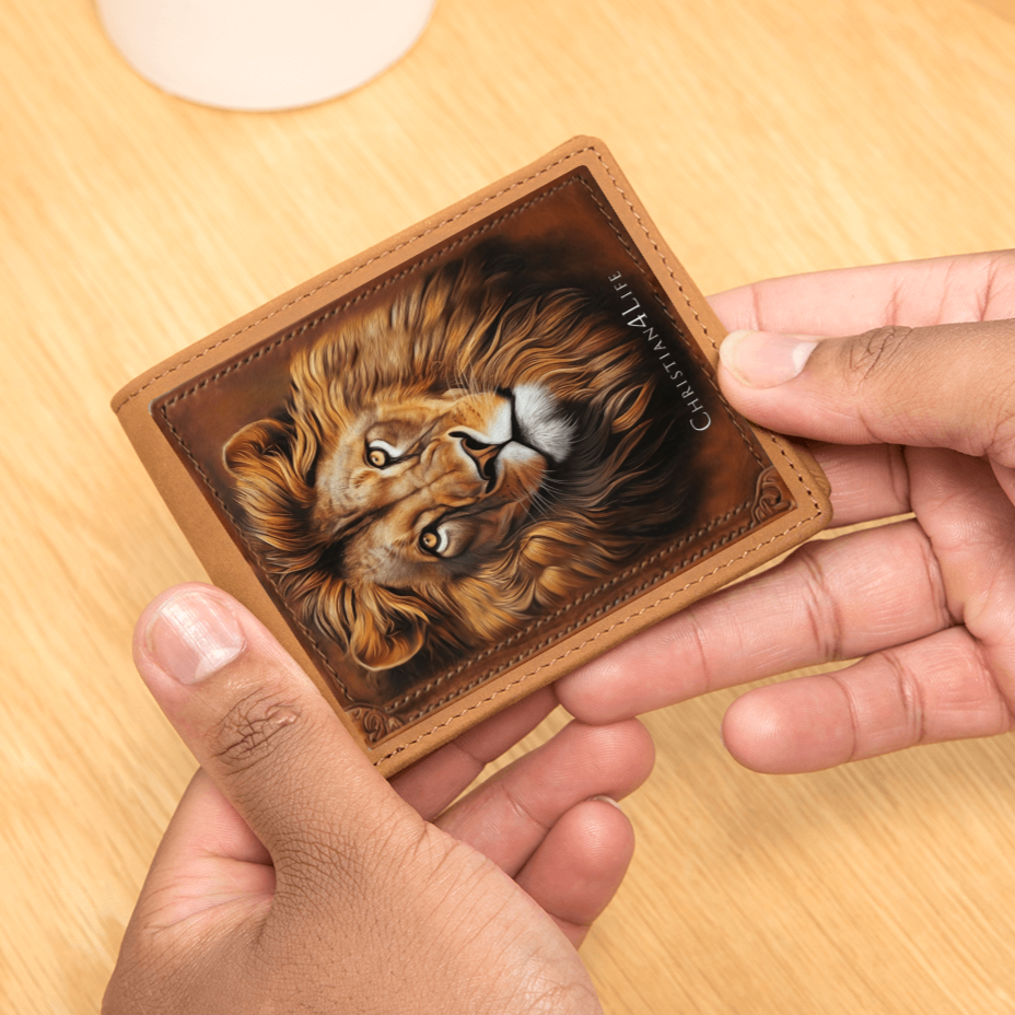 Lion of Judah Christian4Life Graphic Leather Wallet