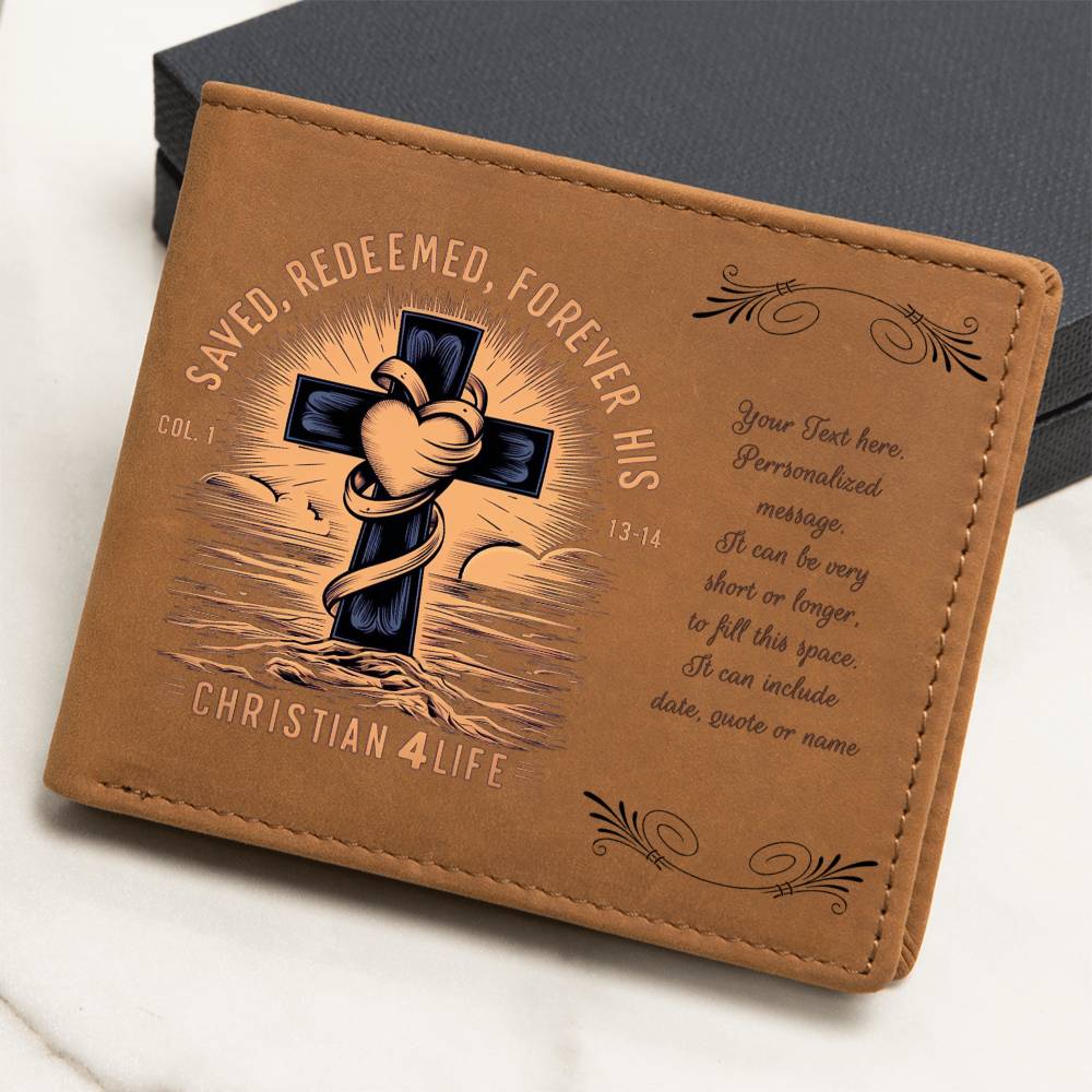 Personalized ’Saved Redeemed Forever His’ Christian Wallet - Jewelry