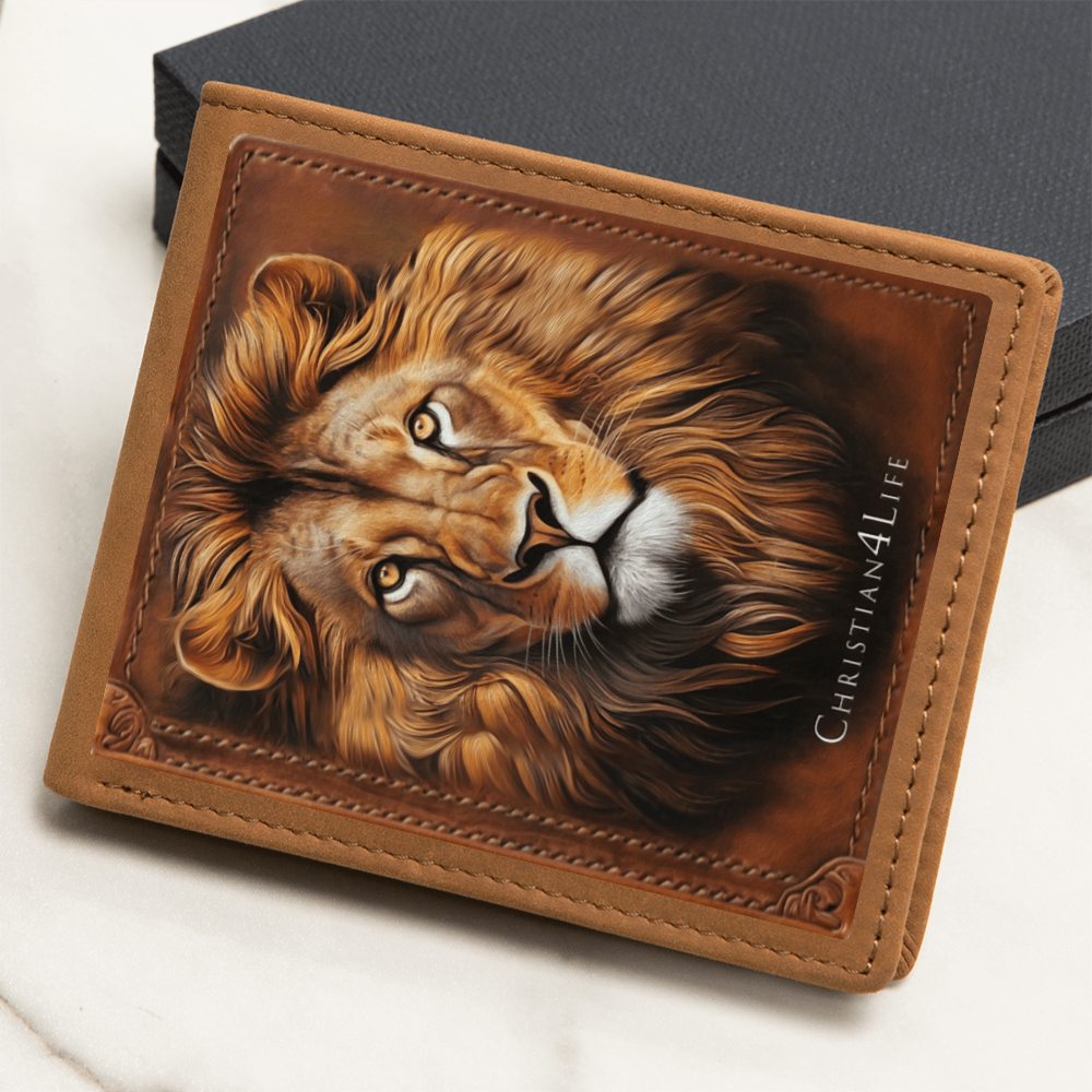 Lion of Judah Christian4Life Graphic Leather Wallet