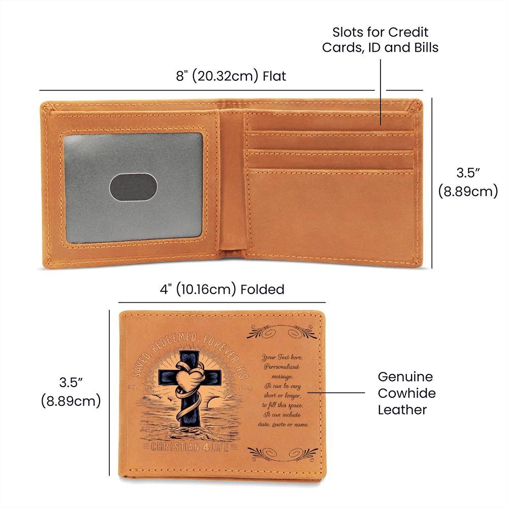 Personalized ’Saved Redeemed Forever His’ Christian Wallet - Jewelry
