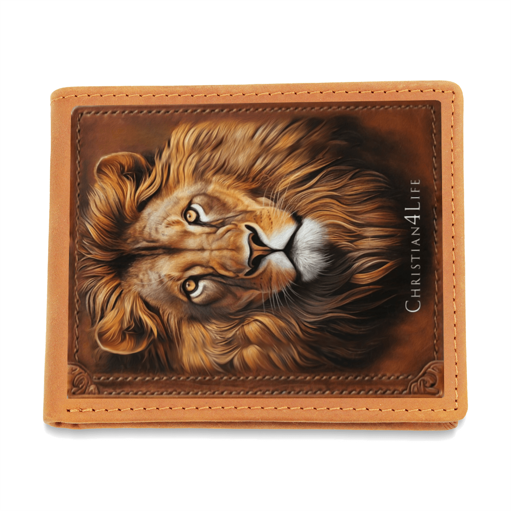 Lion of Judah Christian4Life Graphic Leather Wallet
