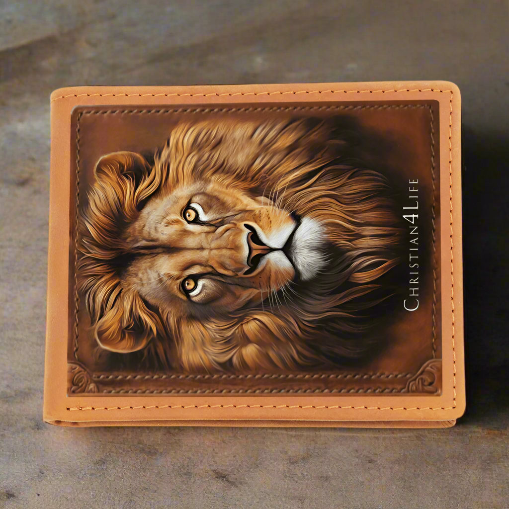 Lion of Judah Christian4Life Graphic Leather Wallet