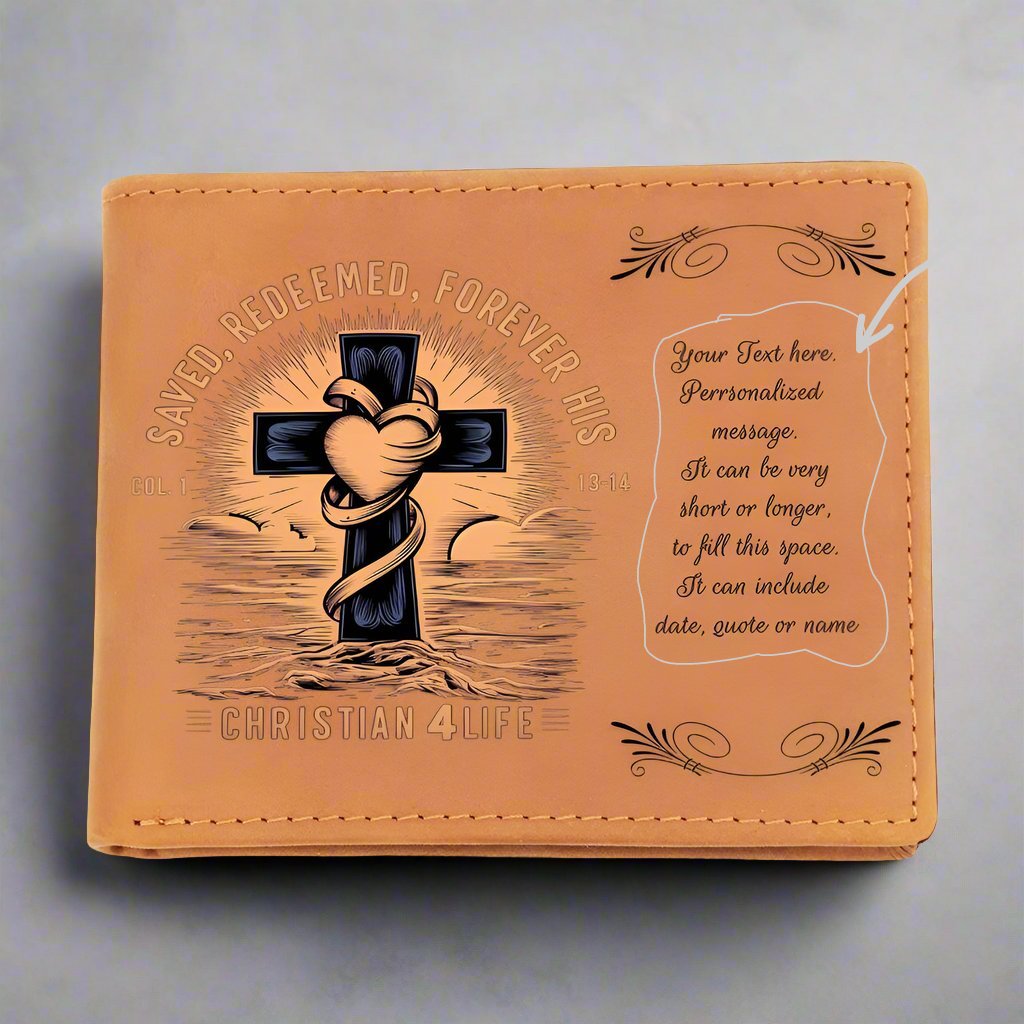 Personalized ’Saved Redeemed Forever His’ Christian Wallet - Jewelry