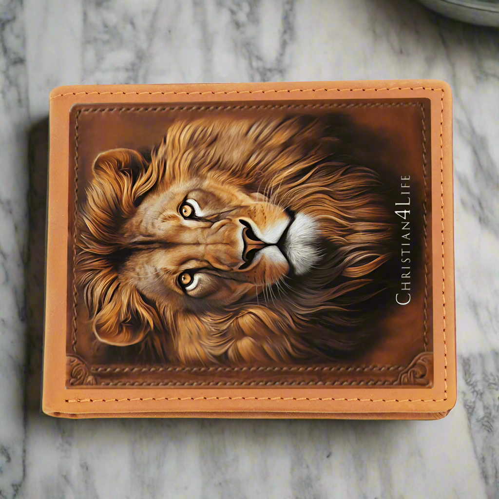Lion of Judah Christian4Life Graphic Leather Wallet