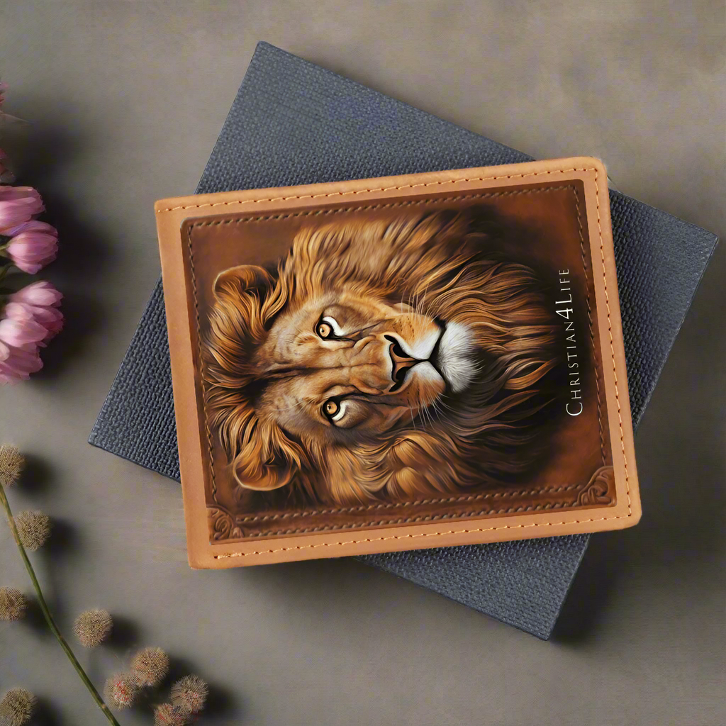 Lion of Judah Christian4Life Graphic Leather Wallet