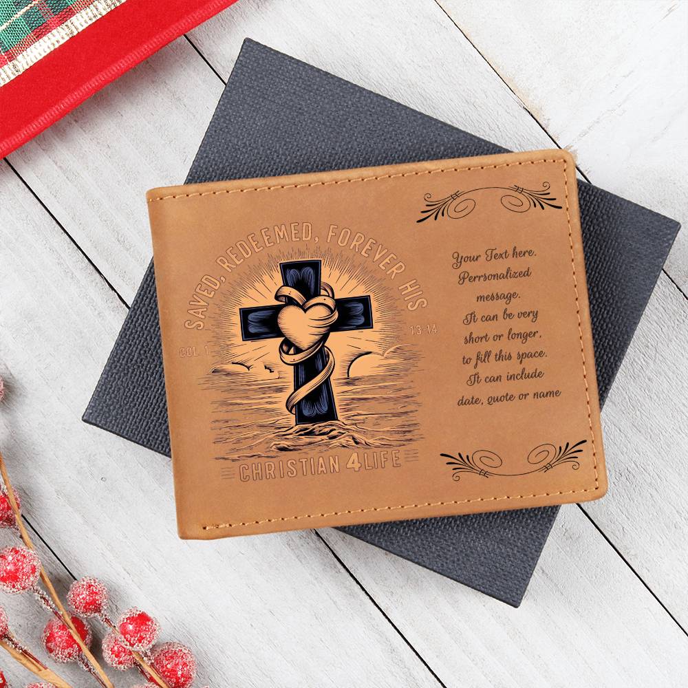 Personalized ’Saved Redeemed Forever His’ Christian Wallet - Jewelry