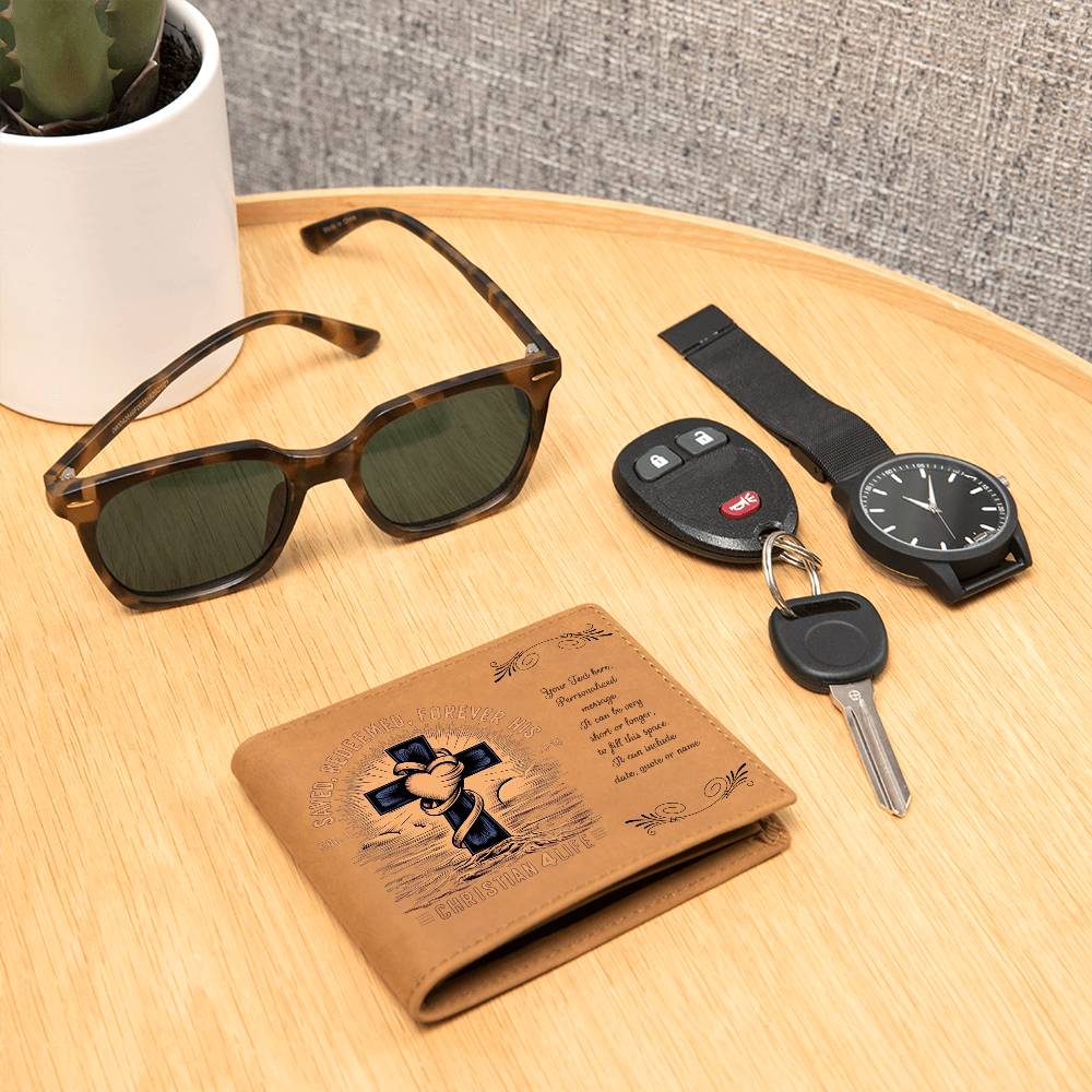 Personalized ’Saved Redeemed Forever His’ Christian Wallet - Jewelry