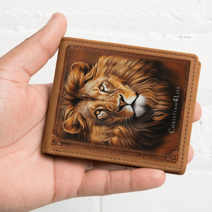 Lion of Judah Christian4Life Graphic Leather Wallet